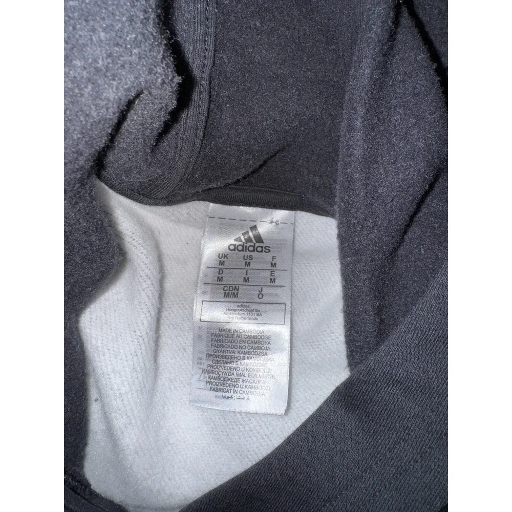 ADIDAS Hoodie BLACK ALL OVER PRINT‎ Hooded SWEATSHIRT Men's Medium M